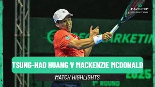Tsung-Hao Huang vs. Mackenzie Mcdonald | Chinese Taipei v USA | 2025 Davis Cup Qualifiers Highlights
