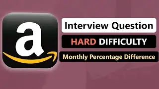 Amazon Data Analytics/Science Interview Question SOLVED with Python Pandas  | Hard Difficulty