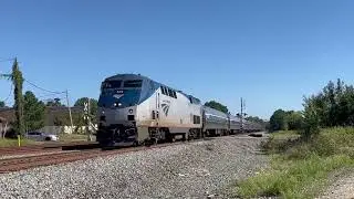 Amtrak #101 with Regional at Lansdowne Rd Crossing, Fredericksburg.