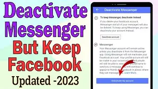 How to Deactivate Messenger Only❌ Not Facebook✅ @AppFixi Deactivate messenger without FB ID 💯Work​
