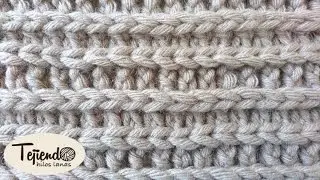 Punto a ganchillo con cadenetas en la parte del derecho
