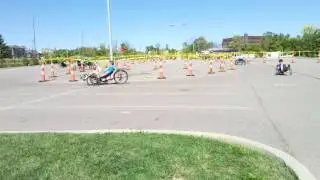 Taking a little test drive at Recumbent Cycle-Con Trade Show in Cincinnati