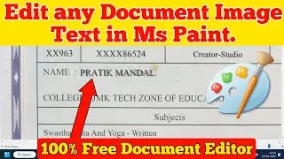 How to Edit Text of any Document Image in Ms Paint