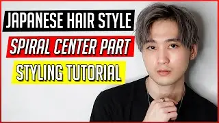 Spiral Center Part | Popular Japanese Hair Style in 2020 | Men's Hair Styling Tutorial
