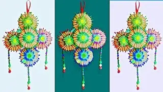 Wall decor using matchstick | Unique Wall Wall decor Idea from Matches for home decor