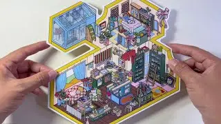 Cozy House Sticker Assembly | Stress Relief ASMR No Talking