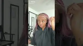 Just $147 you can get this Transparent 13x4 Lace Front Wig Black Hair With Purple Highlights!!!
