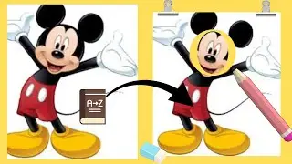 How to Draw Mickey Mouse by English Alphabets I Cartoon- ಬರೆಯಿರಿ 3,ಪ್ರಾರಂಭಿಕರಿಗೆ |