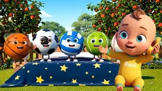 Five Little Sport Balls Jumping on The Bed | Nursery Rhymes & Kids Songs | Xavi & Anna Sport Balls