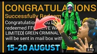 free fire c redeem Code | August new redeem code || 16 August Redeem code ||