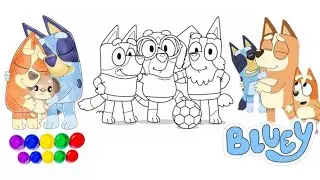 Bluey Honey Mackenzie Playing Football ⚽ Drawing | Bluey