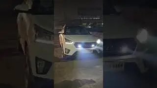 #sai car 🚗🔥#2 led #colour #white & yellow fog light red devil eye for car #old creta #installation ✅