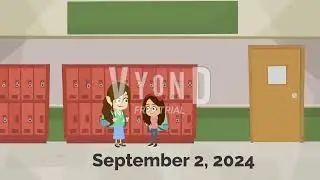 Alina on her first day of elementary school slash kindergarten