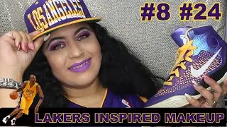 IN MEMORY OF KOBE BRYANT & GIGI BRYANT | LAKERS  MAKEUP LOOK 💜💛💜💛