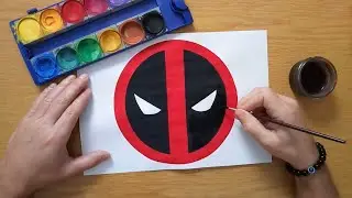 How to draw a DEADPOOL logo