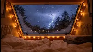 Heavy Rain on Metal Van Roof: Instant Knockout Sleep | 2026 Anxiety Detox [Thunderstorm]