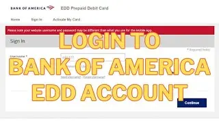 How To Login Bank Of America EDD Account (2023) | BOA EDD Sign In