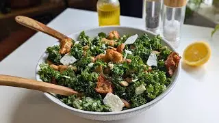 Kale Caesar Salad - #MeatFreeMonday