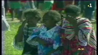 Les obsèques des 19 militants indépendantistes le 8 mai 1988