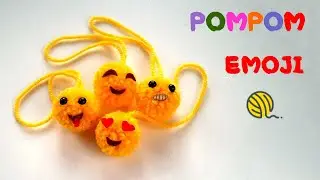 How to Make 4 PomPom at the Same Time 😁 Pompom Emoji 😍 Pompom Tutorial 😜