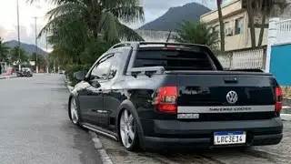 VW SAVEIRO CROSS REBAIXADA COM SOM (STATUS) ❤.