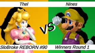 SloBroke REBORN #90 – Melee Singles WR1 – Thel ⟮Peach⟯ vs Nines ⟮Mario⟯