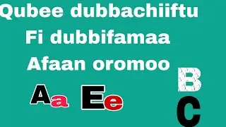 Dubbifamaa Fi dubbachiiftu Qubee Afaan oromoo