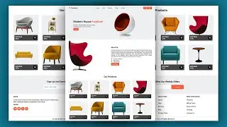 Build a Complete Furniture Website Using Only HTML And CSS | Pure HTML And CSS