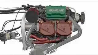 Rotax 912 iS engine 3D animation