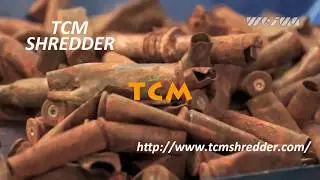 Shredding military brass casing crusher