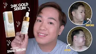 BEST WHITENING SERUM? LAIKOU 24K GOLD SNAIL SERUM REVIEW/ 4K GOLD SERUM?! GOOD FOR ACNE BREAKOUTS?