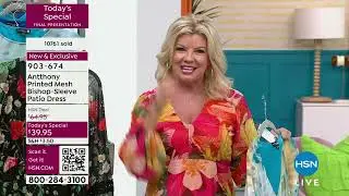 Antthony Printed Mesh BishopSleeve Patio Dress