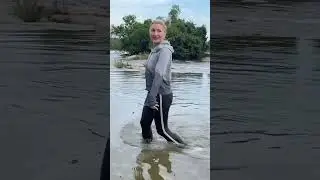 Walking along the river in clothes #swimming #wetclothes