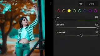 Aqua and orange effect Lightroom mobile photo editing tutorial | Lightroom photo editing 2023