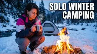 Solo Female Winter Camping in Deep Snow | Extreme Cold Experience