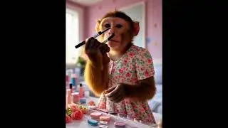 Glam Time! 🐒 Monkey Does Her Own Makeup | Too Cute to Miss