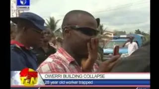 Owerri Building Collapse:28 year old worker trapped