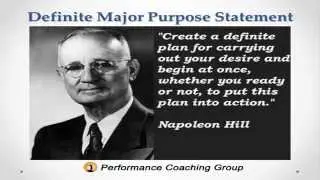 Definite Major Purpose Statement Napoleon Hill Secret in Think and Grow Rich To Achieve Any Goal