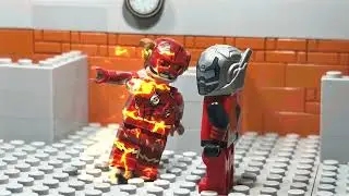The flash super sonic VFX punch test amnimation | Lego stop motion