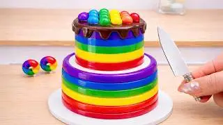 Amazing Rainbow Cake Recipe 🌈🍫 Sweet Miniature Chocolate Cake Decorating Ideas