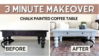 Chalk Painted Coffee Table | 3 Minute Makeover