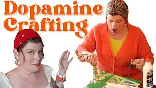 Dopamine Crafting for SPRING With Easy Vintage Crafts | crochet with me!
