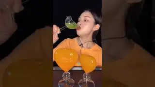 [ASMR] Drinking Colorful Beverages 🥤 Drinking Sound Asmr || SongBul ASMR