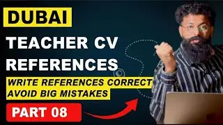 Teacher CV References for Dubai Jobs | Write This, Not That | Teacher CV for UAE