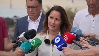 El Gobierno de Canarias presenta, en La Oliva, un proyecto de rescate en playas con drones