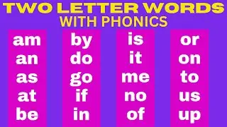 Two letter words with phonics | Two letter words in English | Blending two letters