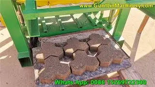 QT40-1 small concrete leaf shape paving brick machine for new starter business