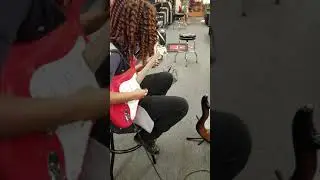 She plays a little Toxicity at Milanos Music. Destiny Crank's Art (DCA) - Electric Guitar