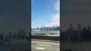 Manhattan Skyline views from Jersey city 🌇 #skyline #manhattan #newyorkcity #jersey #views #shorts