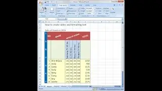 Microsoft excel training |How to Create Tables and Formatting Text in Excel